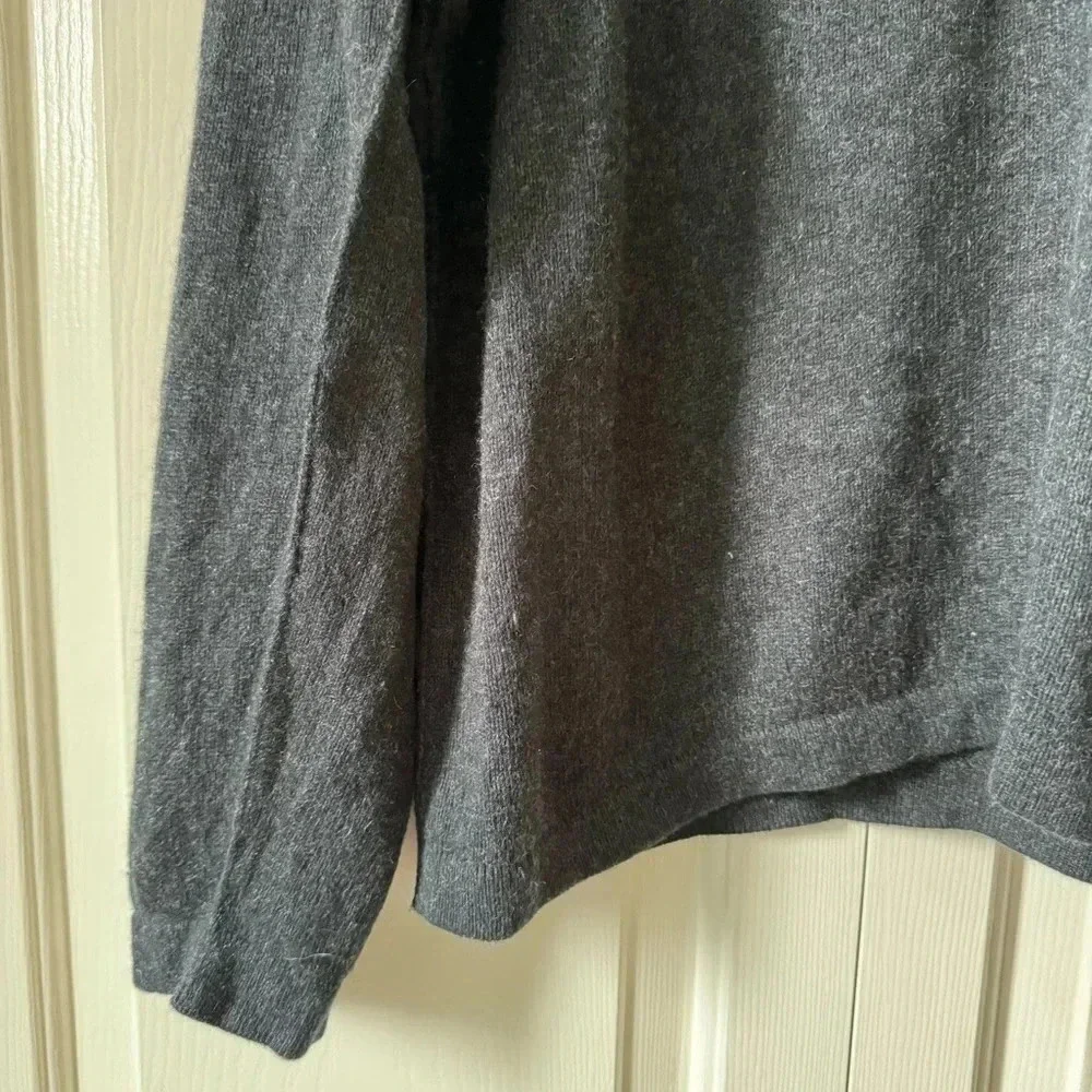 Banana Republic Luxury Blend Angora Cashmere Cotton Button Up Pullover size L